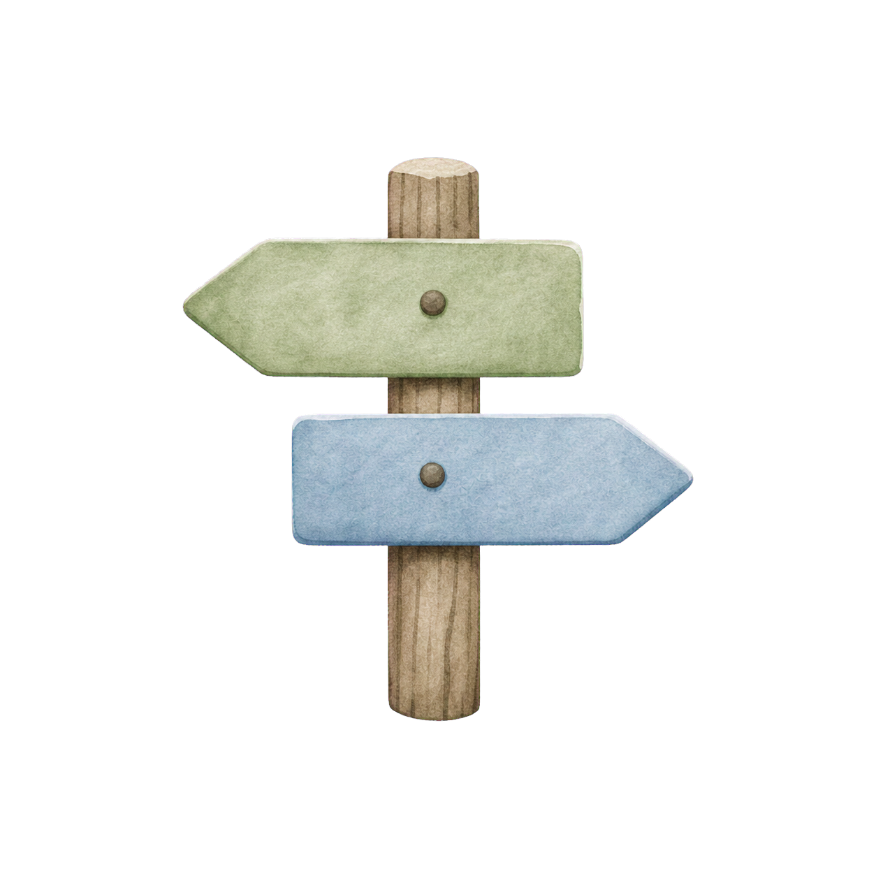 Watercolor signpost