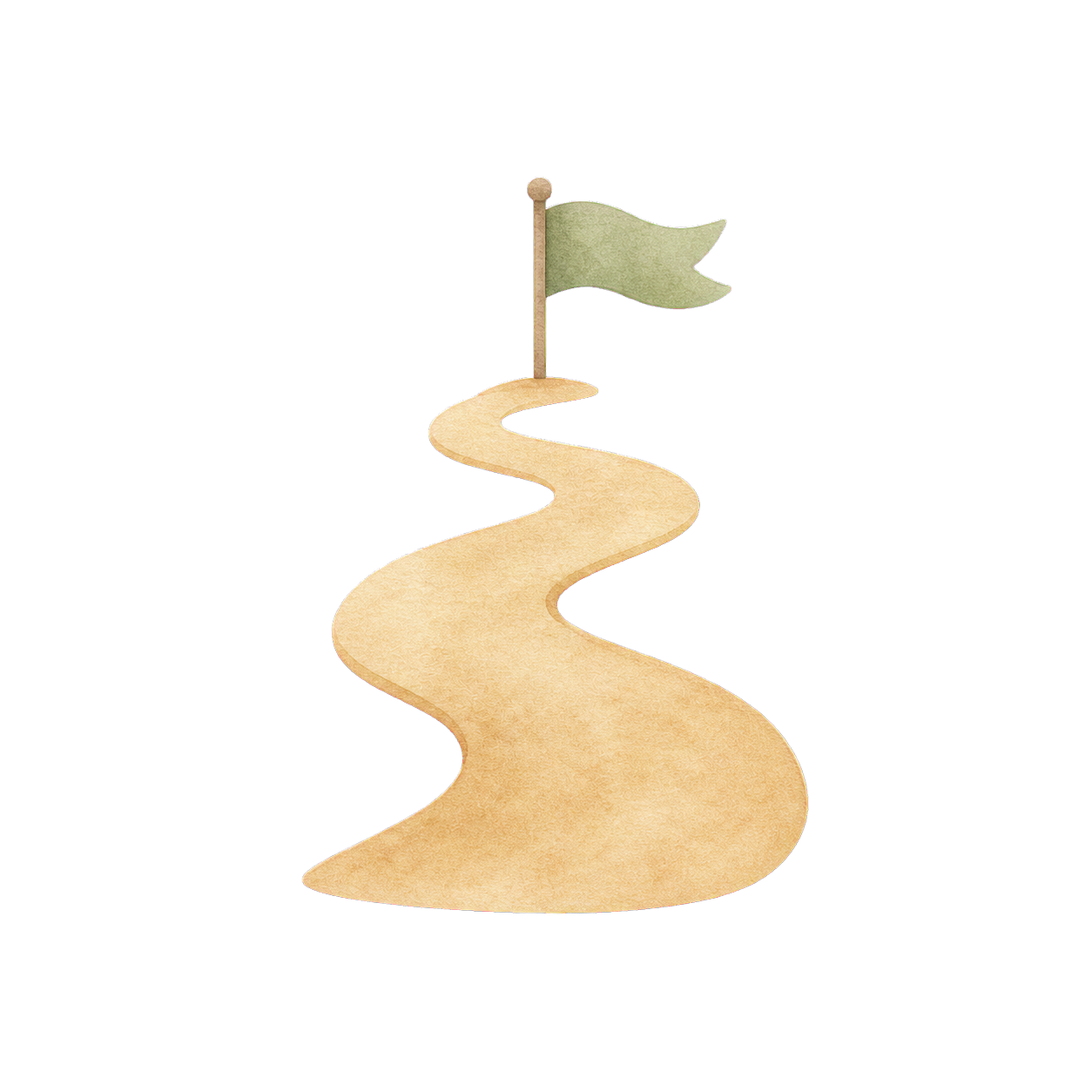 Watercolor small steps icon